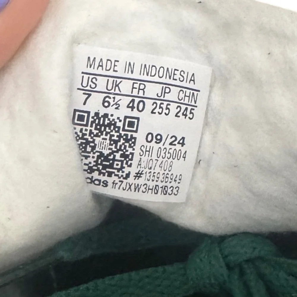 Adidas Gazelle Bold J Kids Shoes Green Coral Suede Platform Sneakers new - Picture 8 of 9